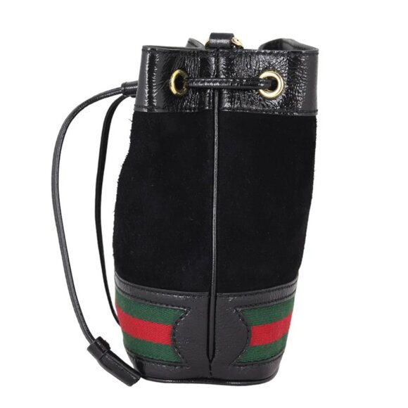 Gucci Ophidia Mini Textured Leather-Trimmed Suede Bucket Bag - Picture 3 of 4